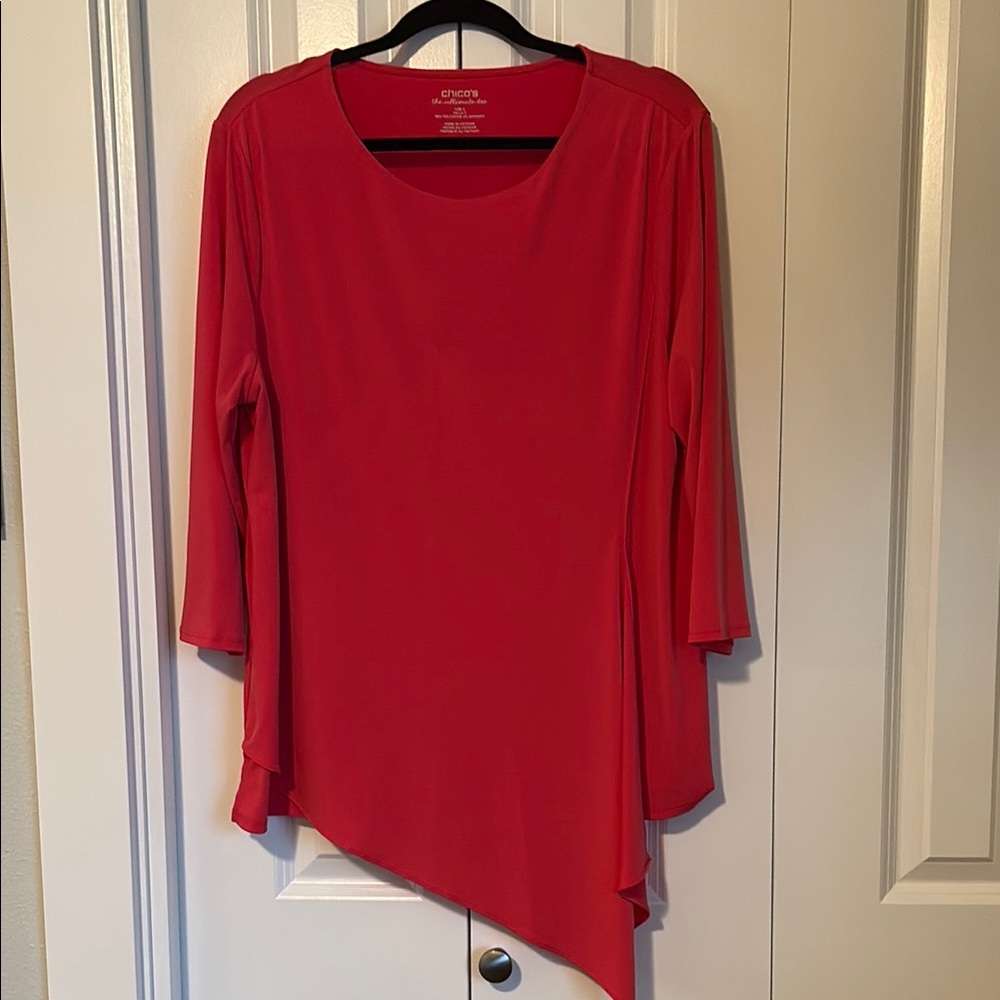 Chico's Vibrant Orange Ultimate Top